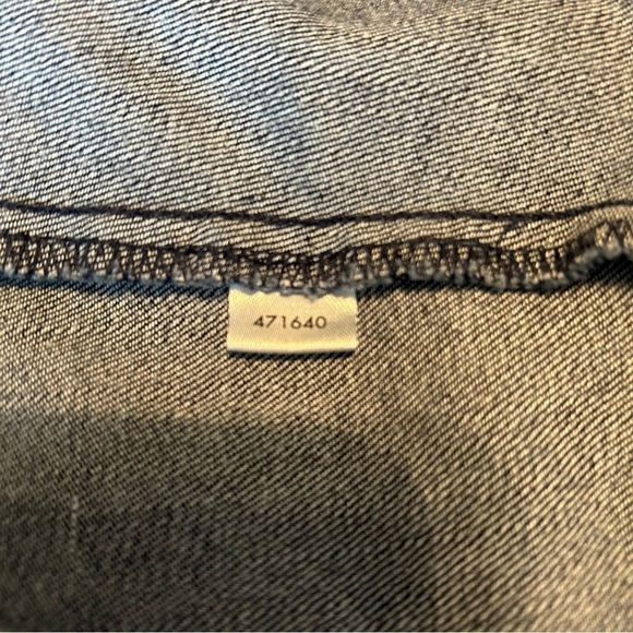 Loft Outlet Dark Wash Denim Skirt w/ Hidden Buttons Placket - Picture 10 of 10